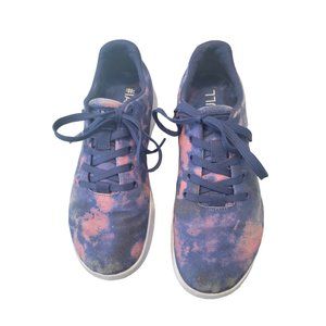 NoBull Size 9 Womens Shoes Tie Dye Blue Sneakers Fabric Lace Up